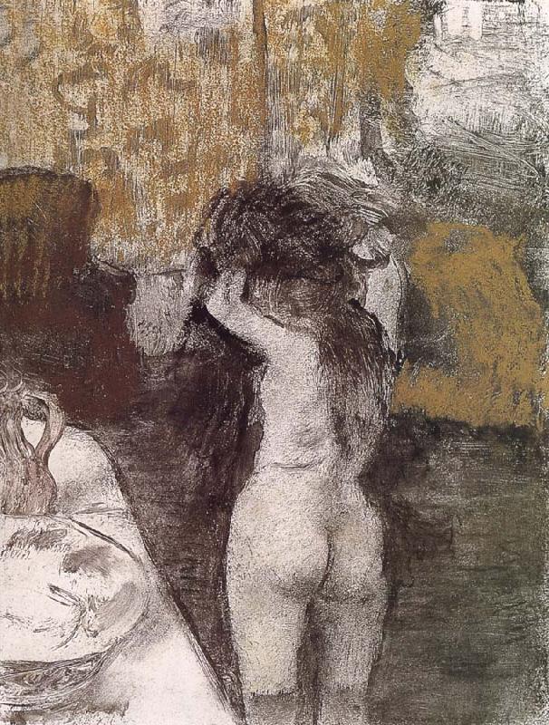 Edgar Degas After bath oil painting image